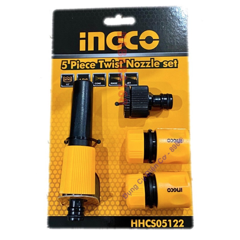 Vòi xịt phun nước tưới cây chỉnh tia Twist Nozzle ABS INGCO HHCS05122