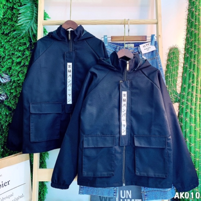 Áo Khoác Kaki 2 Lớp Couple / Lẻ OK - Bomber Jacket Unisex Hàn Quốc chữ HÀN - AK1010