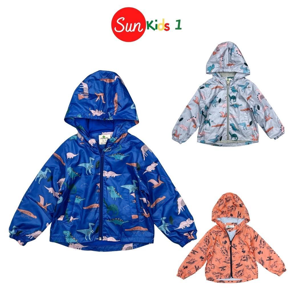 Áo khoác bé trai size 1-5, áo khoác gió trẻ em bé trai chất dày dặn 2 lớp bên trong nót cotton thấm hút mồ hôi- SUNKIDS1