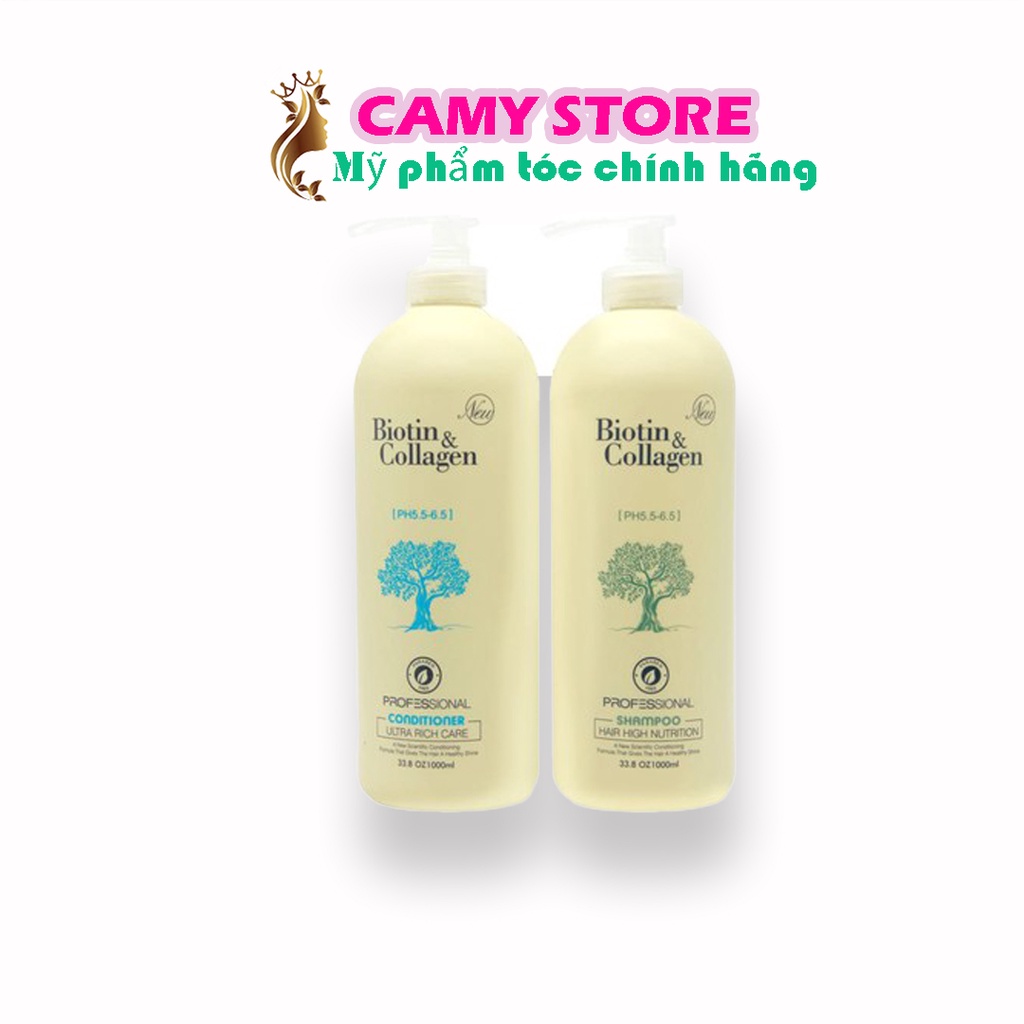 Cặp dầu gội xả Biotin Collagen 500ml -1000ml