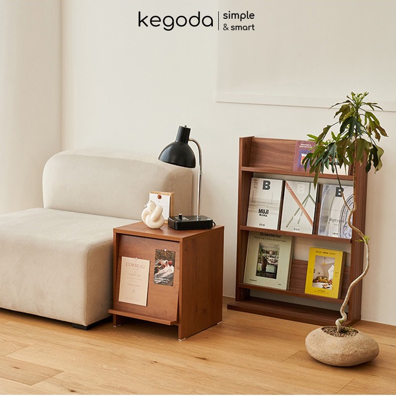 Kệ Gỗ 3 Tầng Để Sách, Tạp Chí Rộng 60cm Thương Hiệu KEGODA