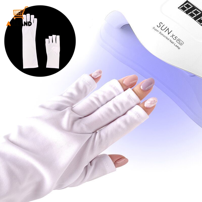 Set 2 Găng Tay Hở Ngón Chống Tia UV Ánh Sáng Trắng