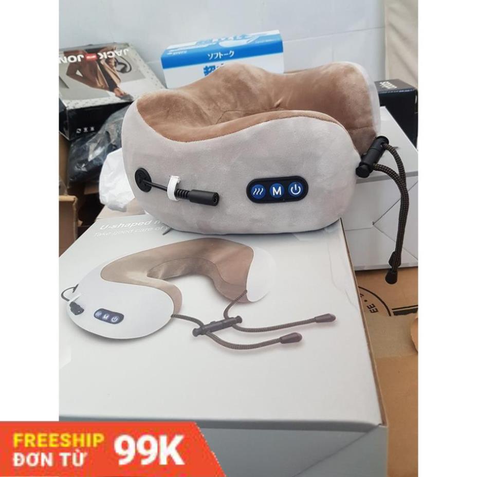Gối Massage Cổ Chữ U 360 Đa Năng - gối massage vòng cổ hô trợ mát xa vùng cổ, giảm đau nhức vai gáy