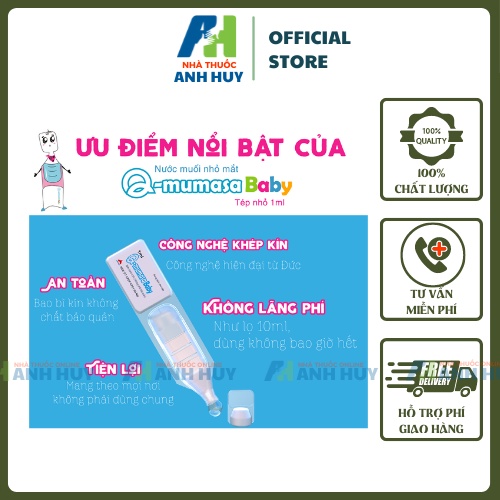 Nước Muối Sinh Lý Cho Trẻ Sơ Sinh - Nước Muối Nhỏ Mắt Nhỏ Mũi Vô Khuẩn Cho Bé Q Mumasa Baby