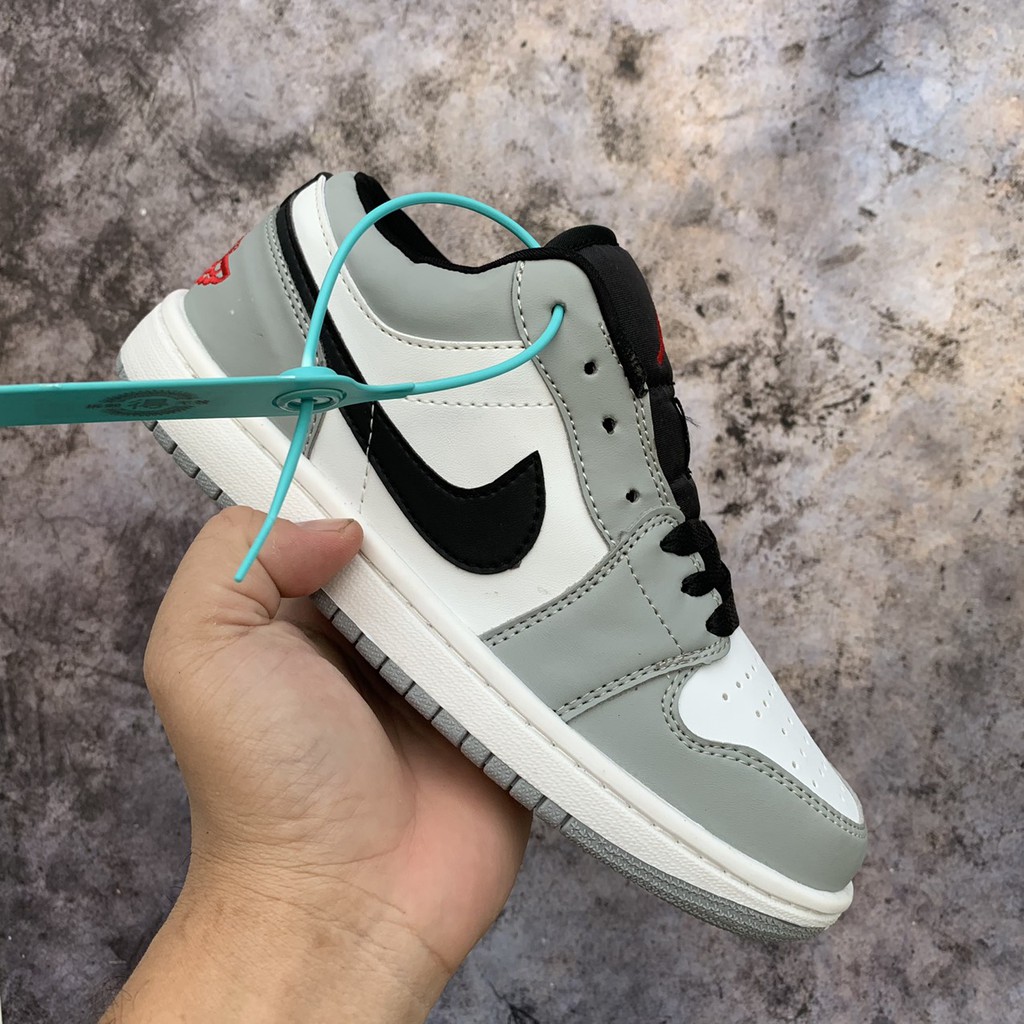 Giày JD1 thể thao sneaker nam nữ JORDAN 1 xám cổ thấp Hot trend