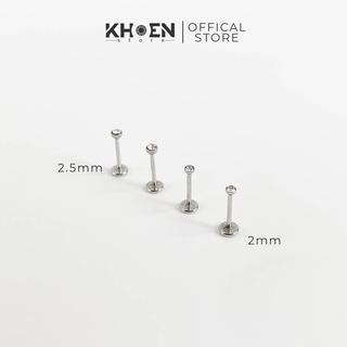 Khuyên đá cài thân 0.8mm - Thép không gỉ - Khoen Store