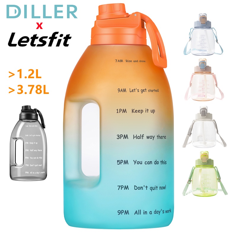 Bình Nước Thể Thao Diller x Lesfit D05 Dung Tích Lớn 1 Gallon Không Chứa Bpa An Toàn Chất Lượng Cao