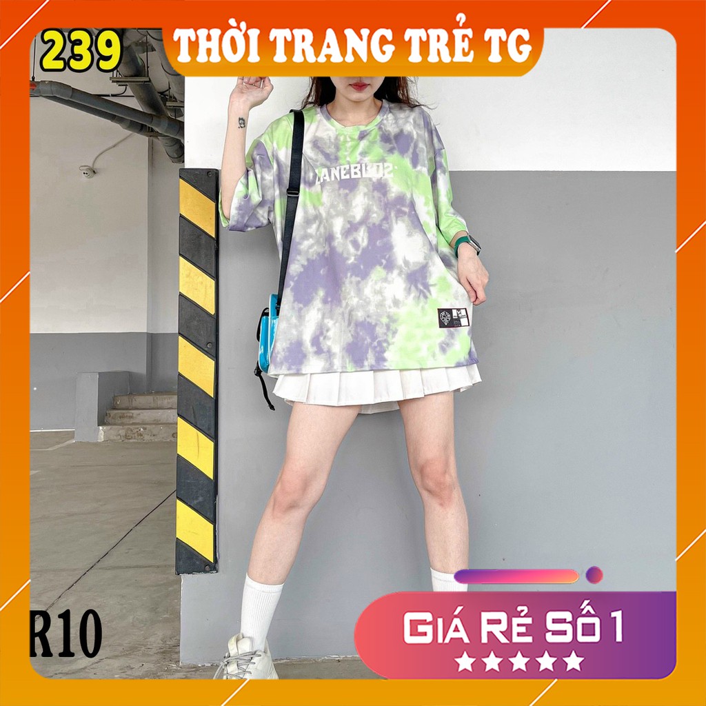 Áo thun loang màu 𝑭𝒓𝒆𝒆𝒔𝒉𝒊𝒑 Áo phông unisex LR10 vải cotton xượt poli co giãn thấm hút tốt, không xù lông
