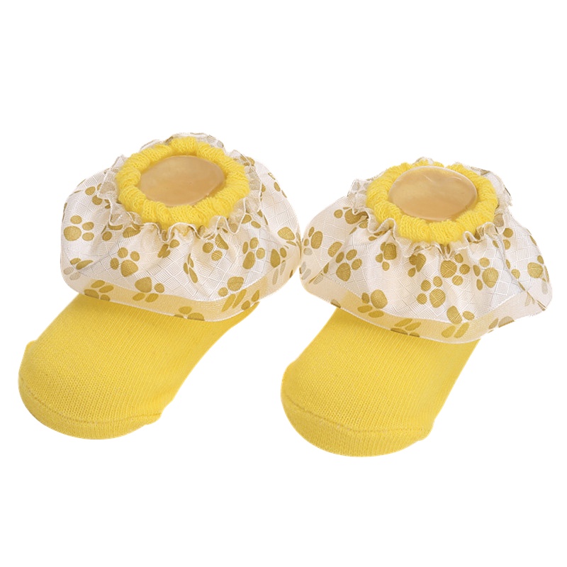 Tất Cotton Mềm Mại Phối Ren Hoa Thời Trang Xuân Hè Dành Cho Bé Gái