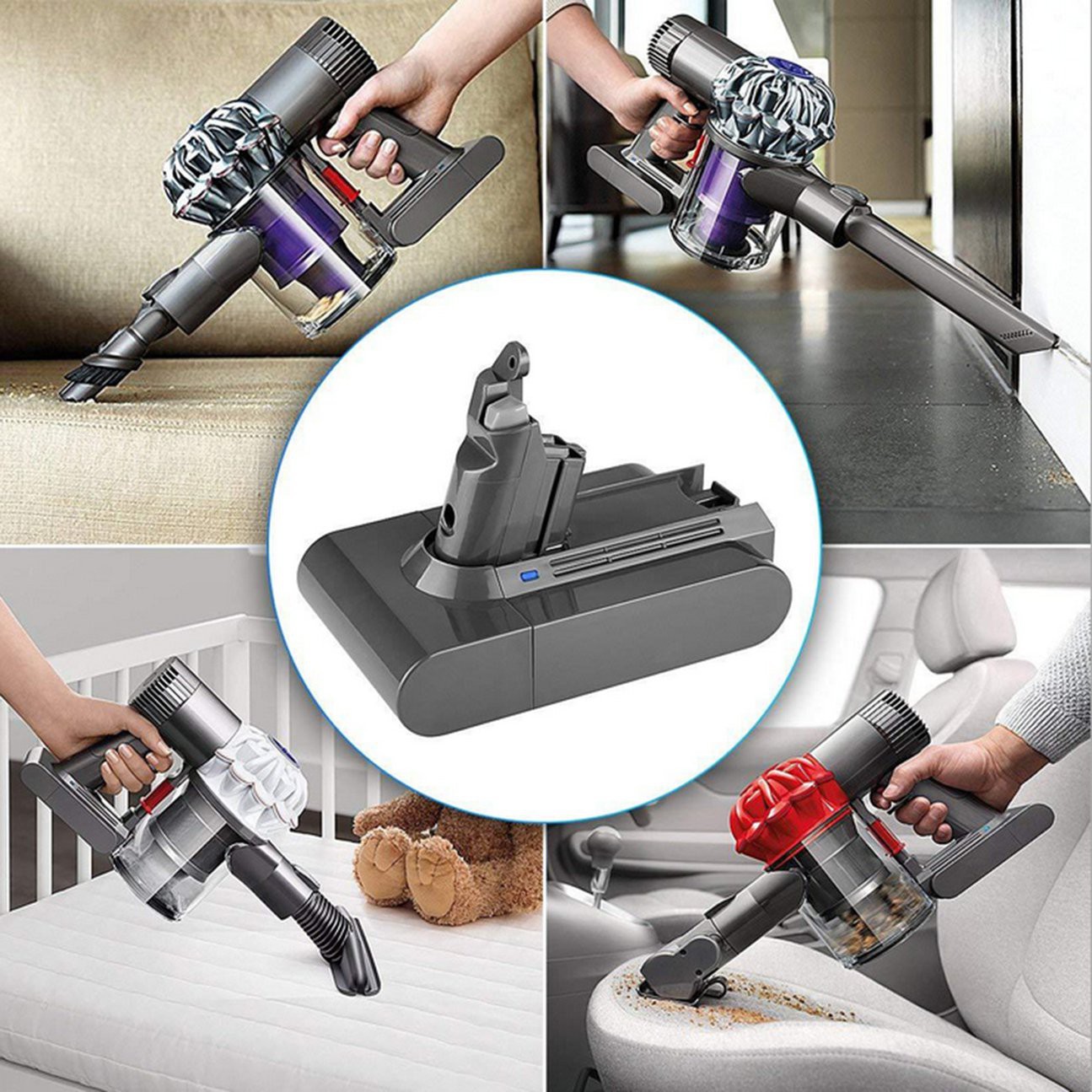 Máy Hút Bụi Dùng Pin V6 Dyson Dc62 21.6 V3000Mah / 2200mah Tiện Dụng