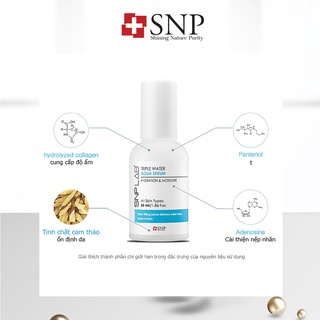Tinh chất serum dưỡng da chuyên sâu cải thiện da hàn quốc snp lab+ triple water aqua serum, m564