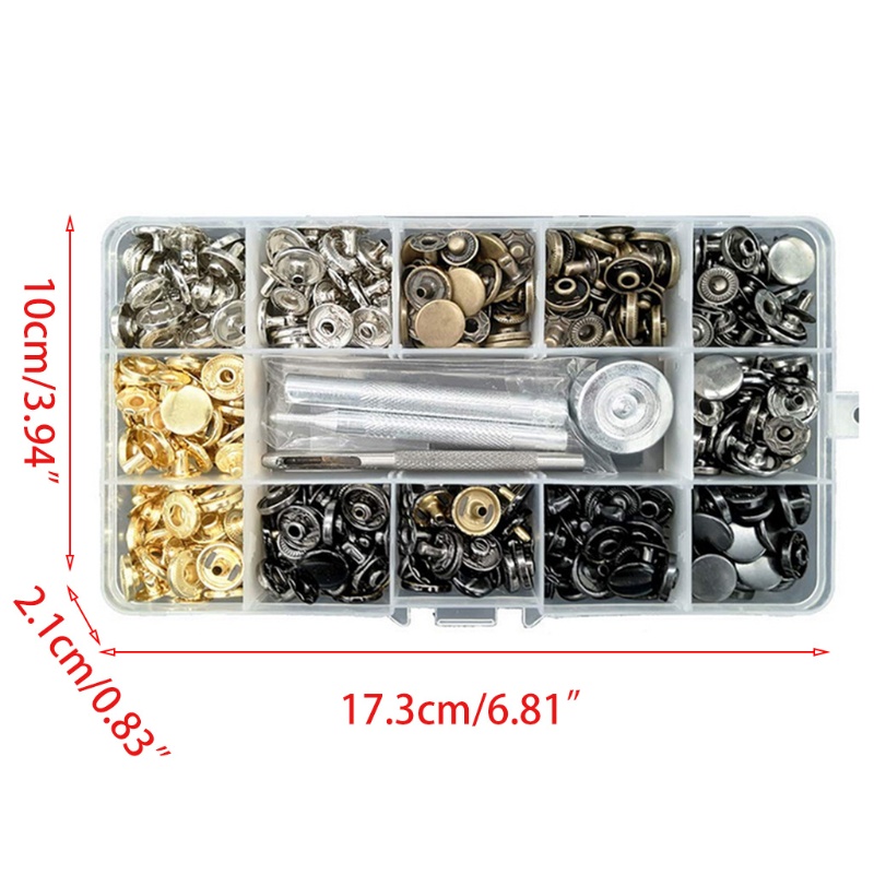 Bộ 120 Nút Đồng Nguyên Chất Tự Làm Túi Xách Da 120 Chuyên Dụng