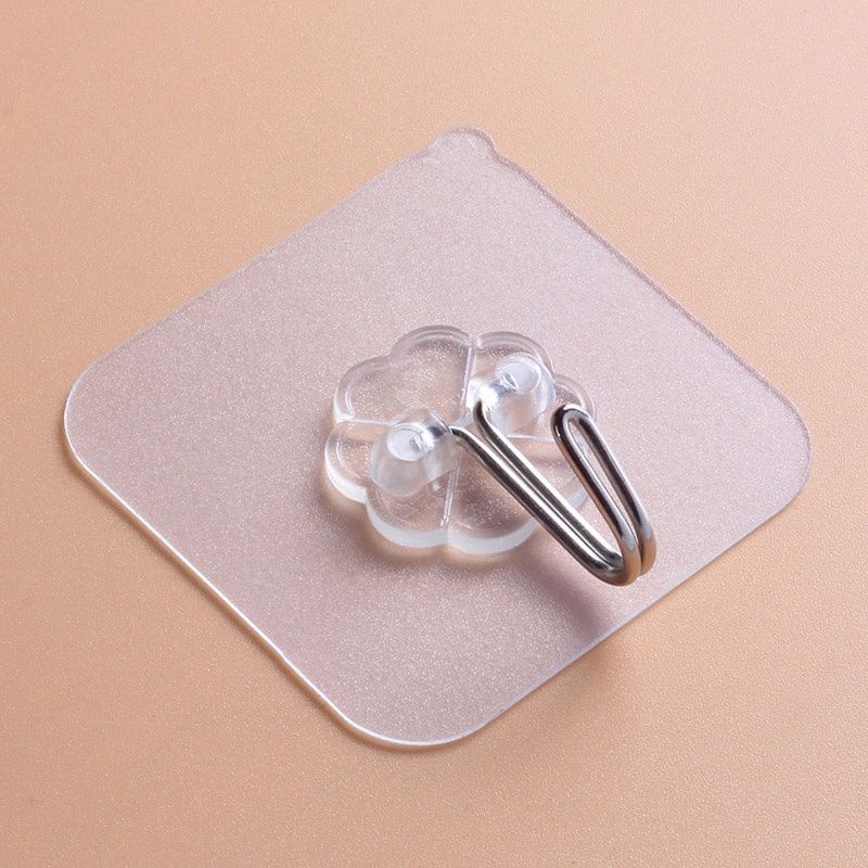 Móc dán tường siêu dính, chịu lựu, màu trong suốt, kích thước 6*6cm