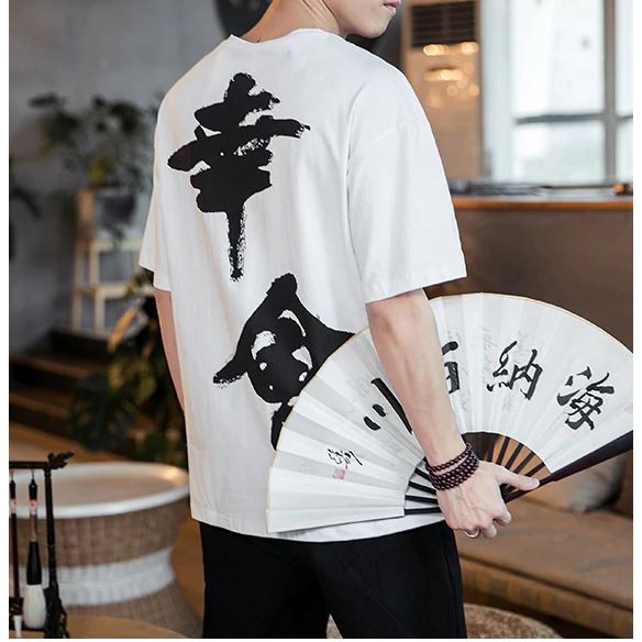 [UNISEX] ÁO THUN, ÁO PHÔNG TAY LỠ UNISEX CHỮ THƯ PHÁP, đủ size M L XL XXL