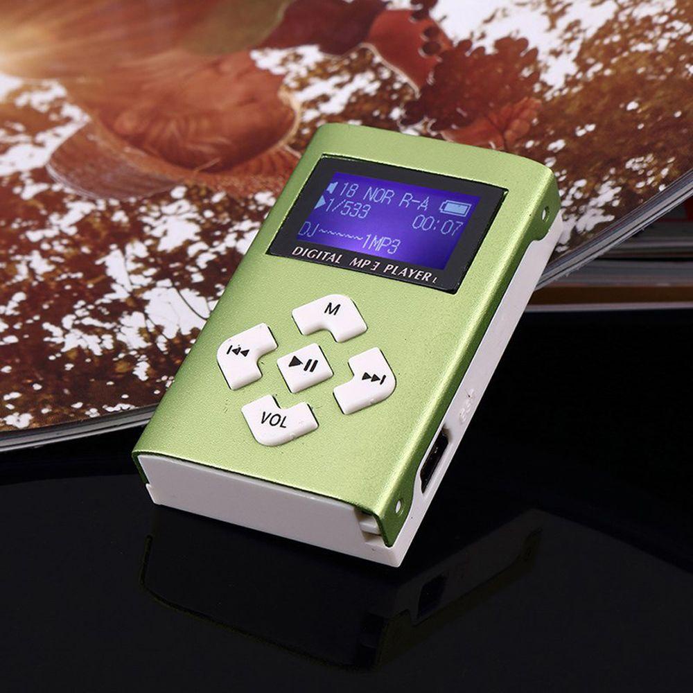 Máy Nghe Nhạc MP3 Mini Dạng Kẹp Bằng Hợp Kim Nhôm Hỗ Trợ Thẻ Nhớ 32GB