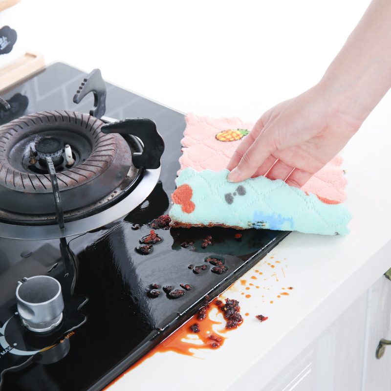 MICROFIBER 1 Khăn Lau Chùi Nhà Bếp Màu Ngẫu Nhiên