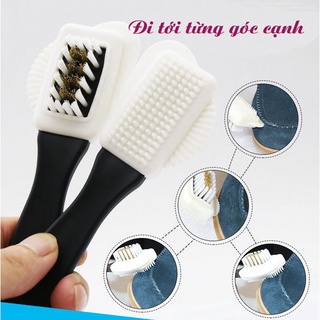 MVP2309 Bàn Chải 3 Mặt Vệ Sinh Giày Bốt Da Lộn Tiện Dụng