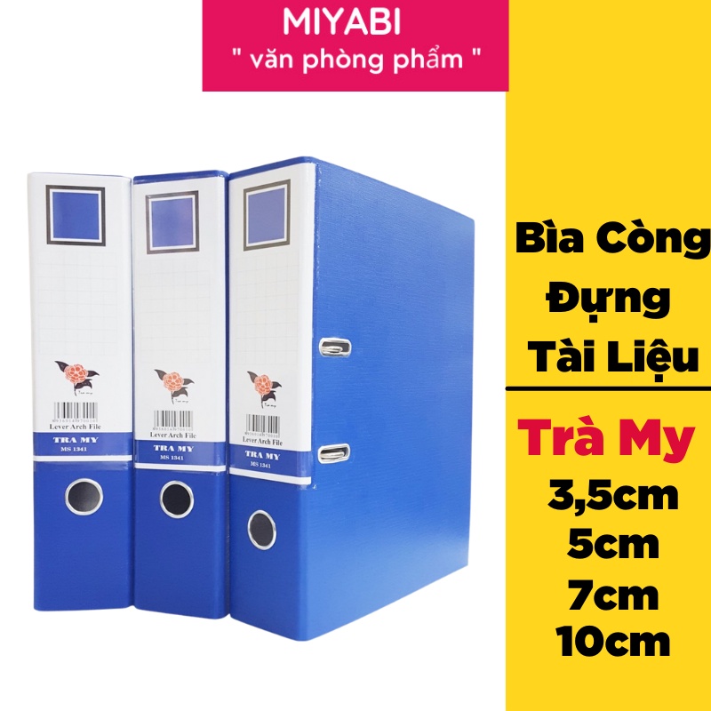 Bìa đựng tài liệu A4 loại  3,5cm / 5cm / 7cm / 10cm - màu Xanh Dương-dùng cho văn phòng -1 cái- 2011/1571/1561/1681