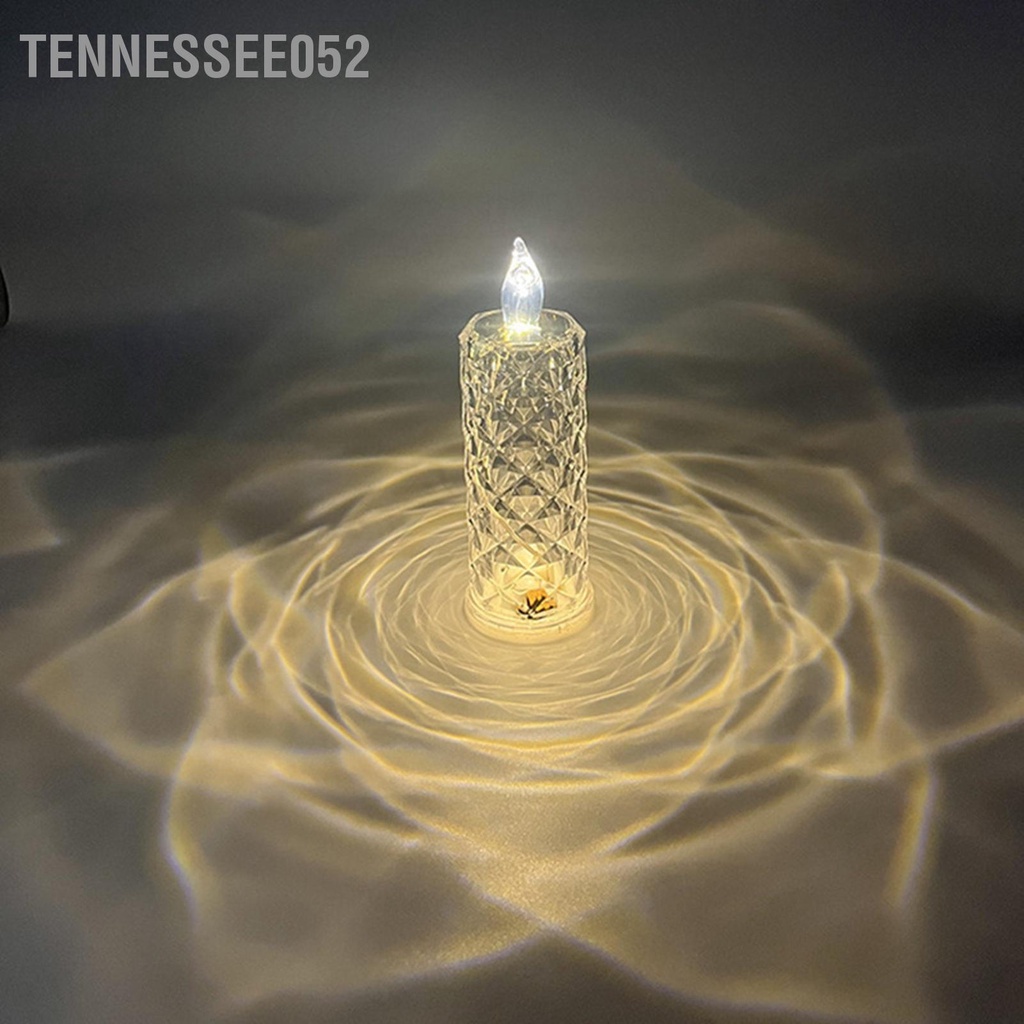 Tennessee052 Đèn nến Nhẹ trong suốt ngủ ngọc trai để trang trí bàn ký túc xá