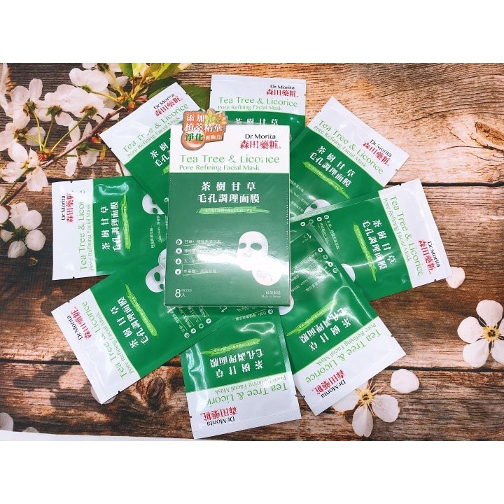 Mặt nạ tràm trà Dr. Morita Tea Tree &amp; Licorice Pore Refining Facial Mask