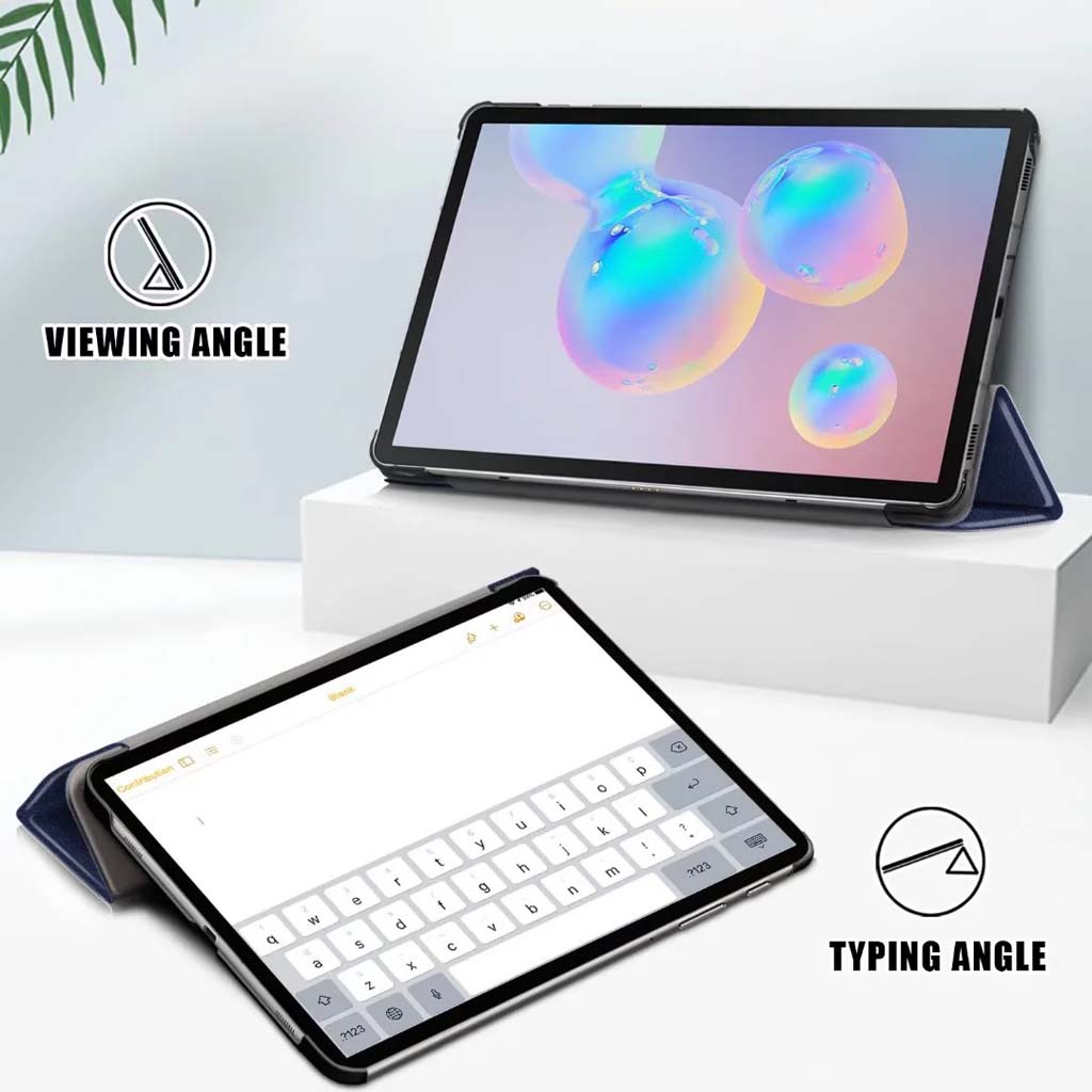 Ốp máy tính bảng da PU màu trơn có giá đỡ cho Samsung Galaxy Tab S6 Lite 10.4 inch 2020 SM P610 P615