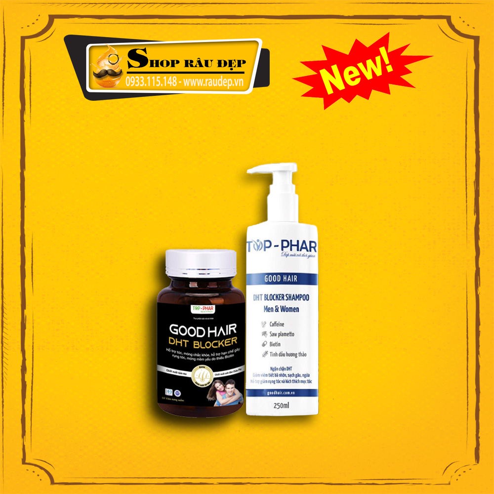 Combo Hỗ trợ mọc tóc, giảm gãy rụng tóc Dầu Gội DHT + Viên Uống DHT Good Hair