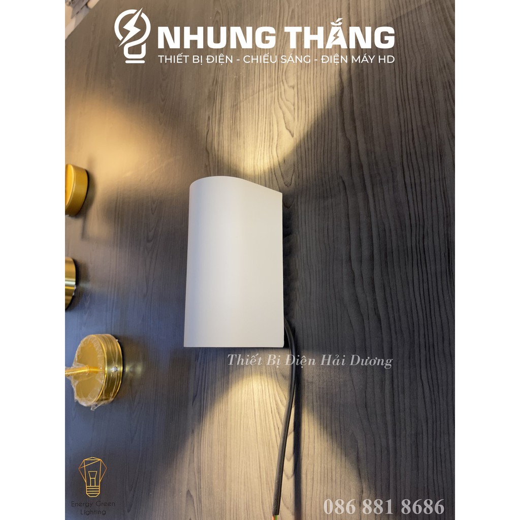 Đèn Hắt Tường Chống Nước 2 Đầu Chiếu Sáng DT-1842 10W Ánh Sáng Vàng Thân Nhôm - Chip Led Siêu Sáng - Bảo Hành 1 Năm