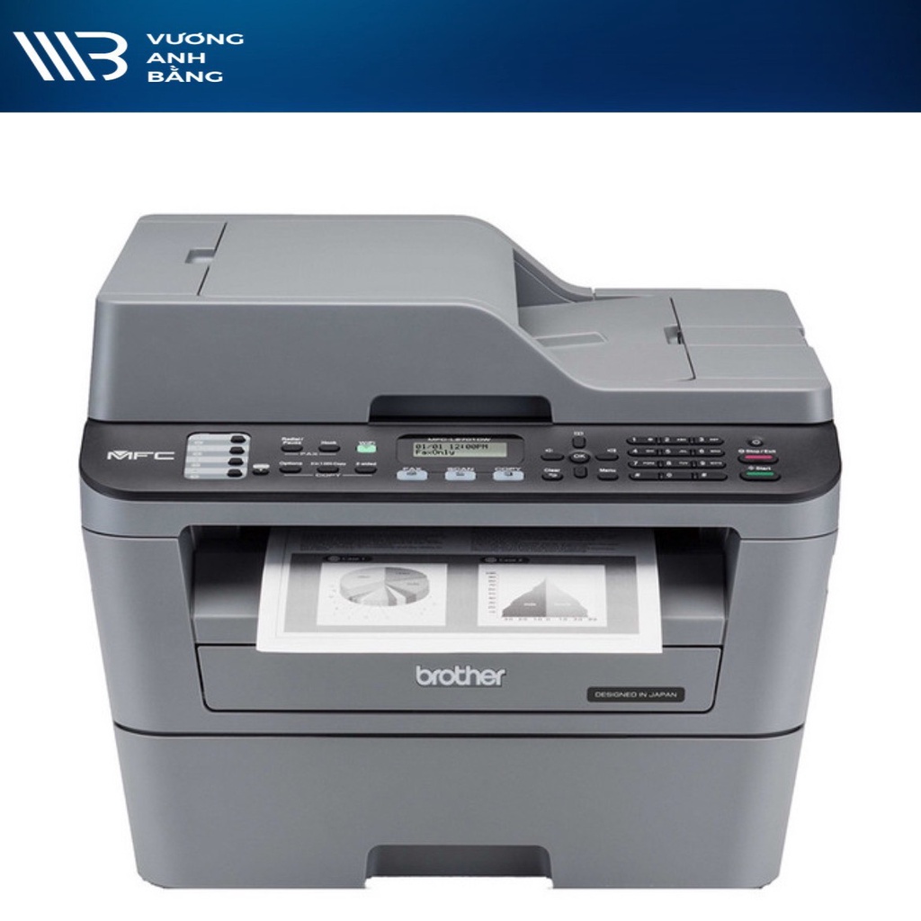 Máy in Brother MFC-L2701DW (in 2 mặt, Scan, Copy, Fax, Wifi) - Hàng Chính Hãng