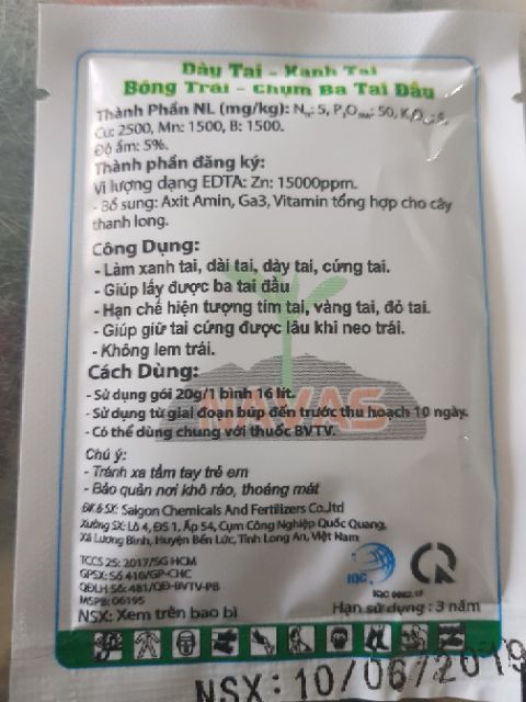 Kéo tai, dày tai, xanh tai thanh long Navas