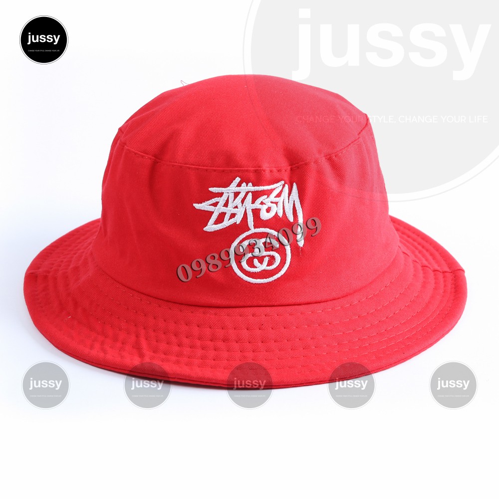 Mũ Tai Bèo Stussy - Mũ Bucket Stussy 3 Màu Đen, Đỏ, Trắng