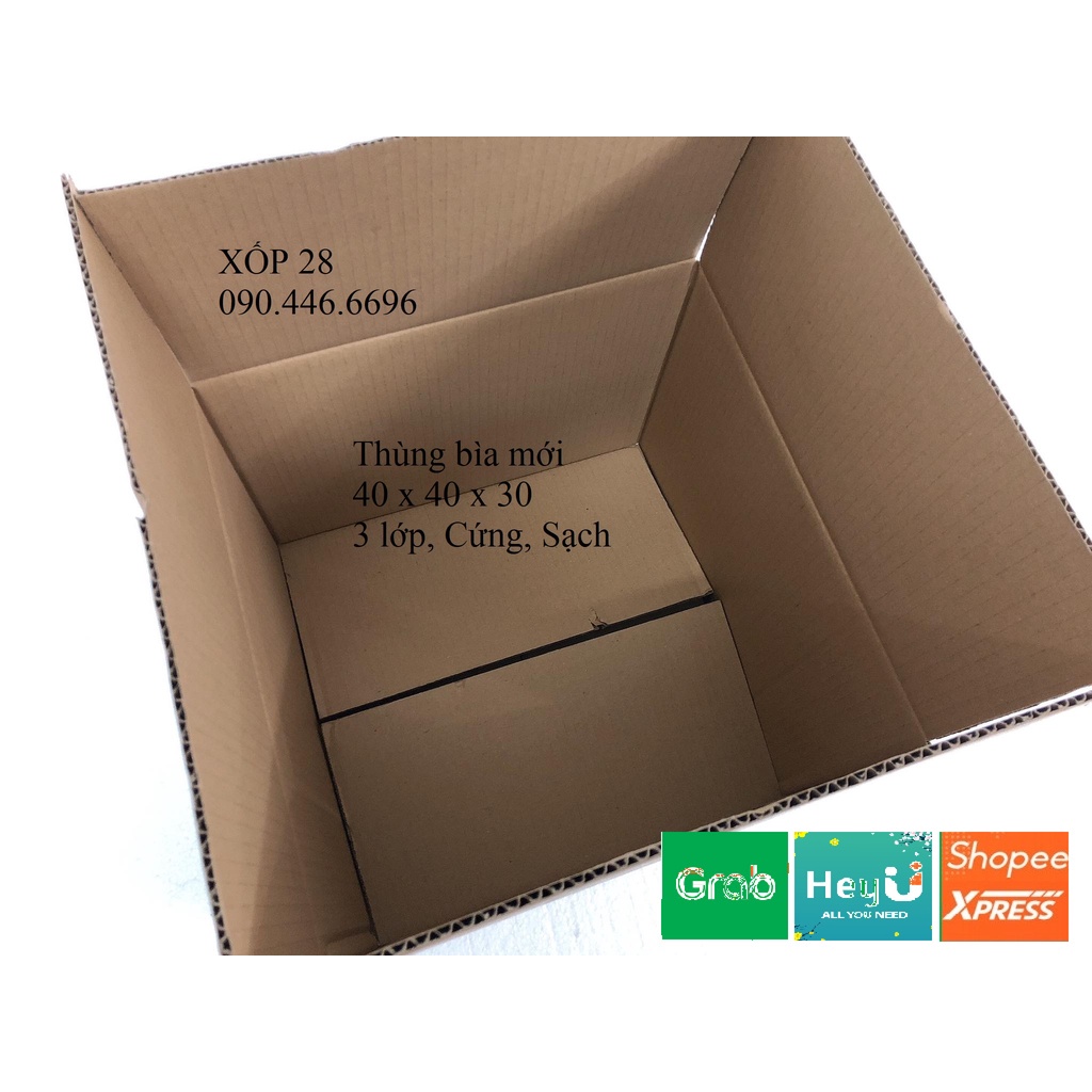 48x38x36 mới cứng 3 lớp hộp thùng giấy bìa carton dùng đóng gói hàng hóa chuyển nhà giá rẻ to nhỏ vừa