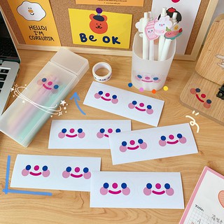 Sticker Dán Trang Trí Vật Dụng, Sổ Tay Hình Mặt Cười Size Lớn Phong Cách Hàn Quốc