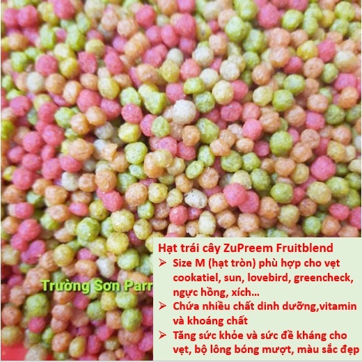 HẠT TRÁI CÂY ZUPREEM CHO VẸT size M  cho chim, vẹt, chào mào...