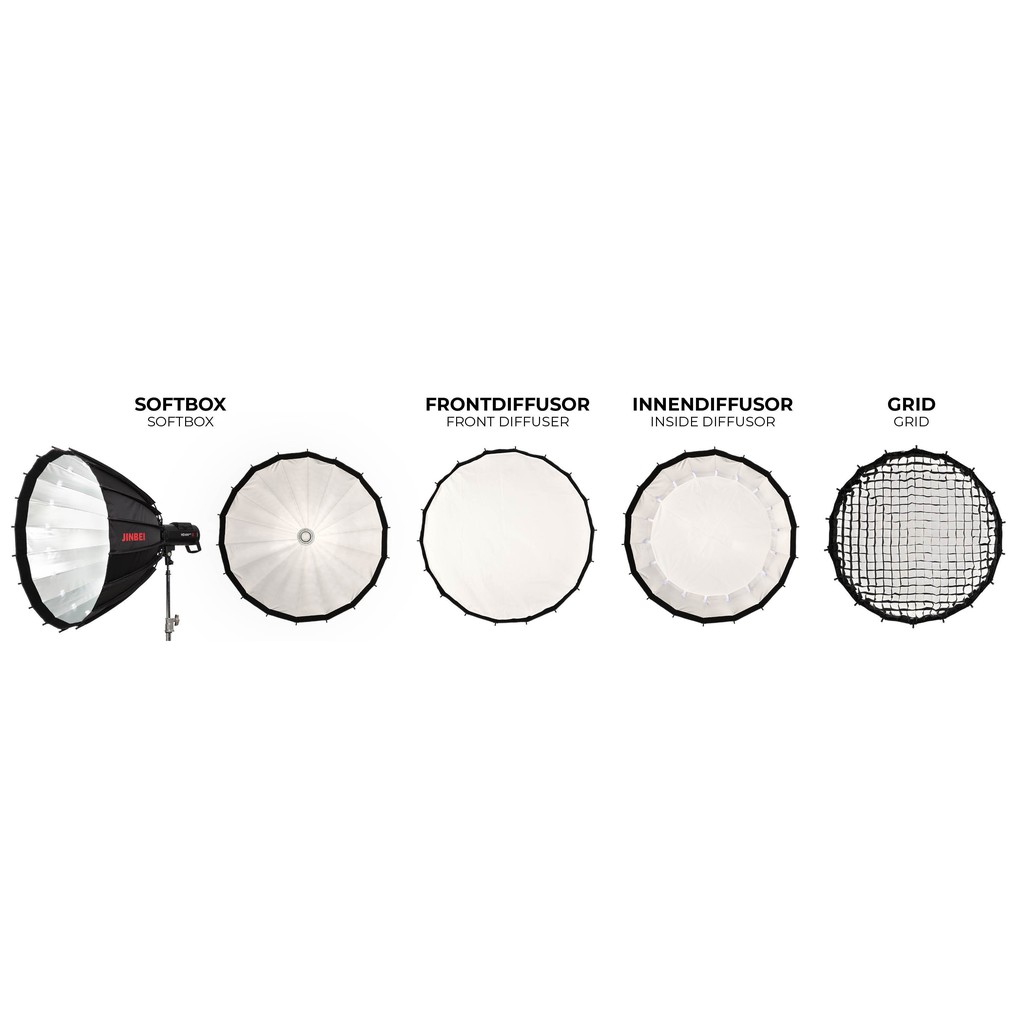 Hộp tản sáng Softbox JinBei Deep Reflective  90cm thao tác nhanh