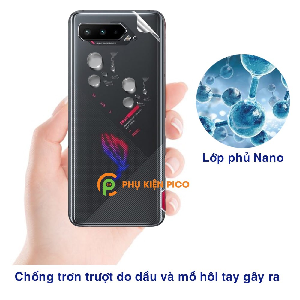 Dán lưng Rog Phone 5 full mặt lưng dẻo trong suốt PPF tự phục hồi vết xước - Dán lưng Rogphone 5