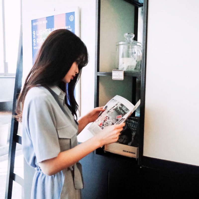Đầm ngắn tay cổ bẻ màu trơn eo thắt dây thanh lịch cho nữ | BigBuy360 - bigbuy360.vn