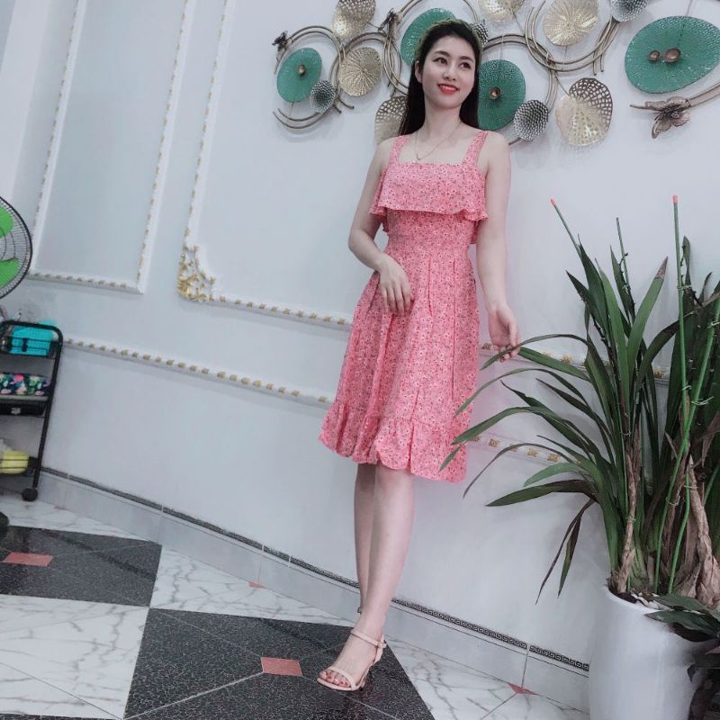 Đầm nữ hai dây đuôi cá chất liệu lụa Nhật cao cấp siêu mát siêu mịn | BigBuy360 - bigbuy360.vn