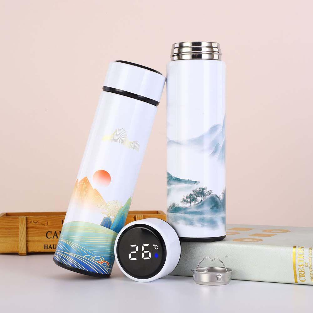 YIYU 1 Bình Đựng Cà Phê Giữ Nhiệt Hai Lớp Kiểu Trung Hoa Cổ Điển