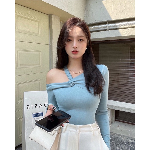 Áo body, sexy, bó sát ✔️ thun dài tay ✔️ xoắn áo trễ vai gợi