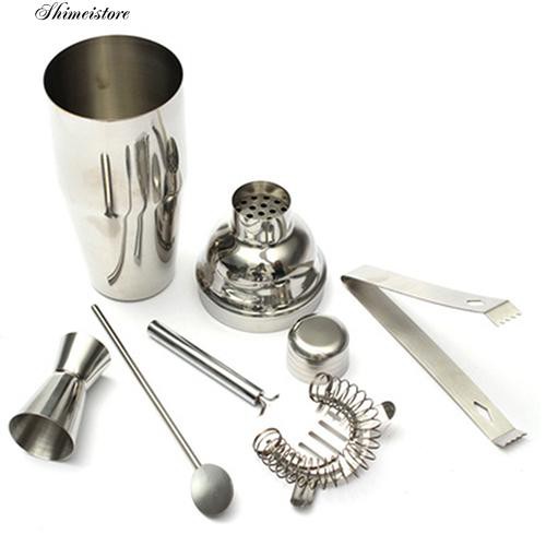 5 in 1 750ml Stainless Steel Cocktail Shaker Mixer Bartender Bar Set Kit Tools