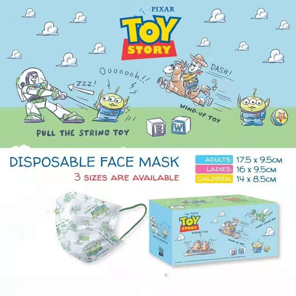 Set 5/10/20/30 Mặt Nạ Hoạt Hình Disney Toy Story Thiết Kế Cho Người Lớn 5/10/20/30