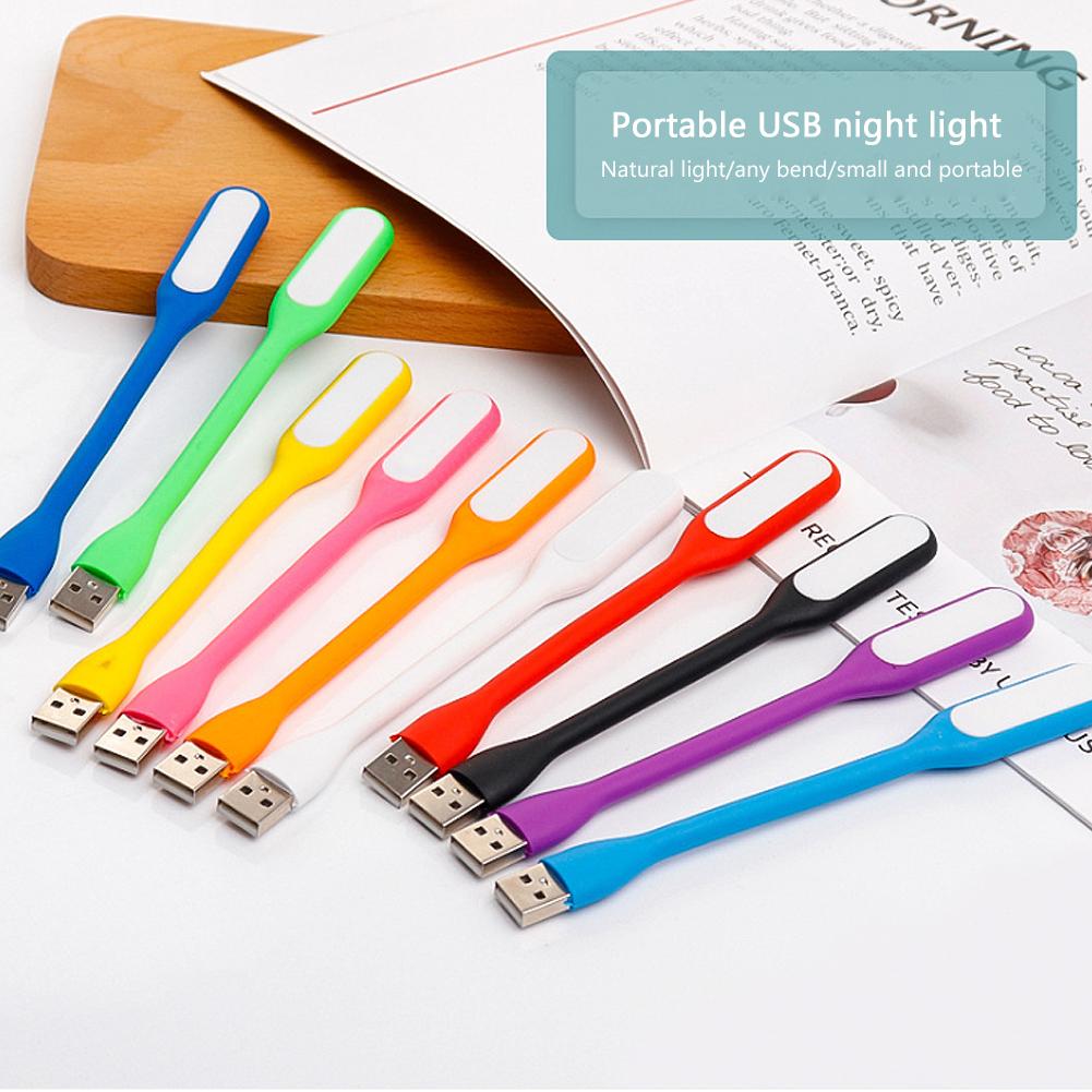 5PCS Đèn ngủ LED 360 độ Đèn bàn nhỏ linh hoạt Đèn bàn mini USB di động cho máy tính xách tay