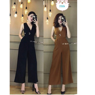 Jumpsuit ống rộng sát nách