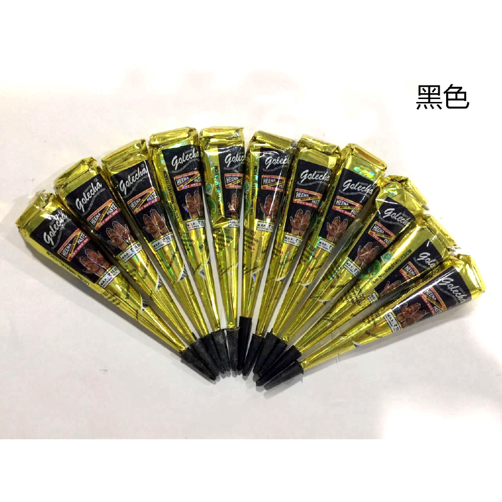 Hình xăm Henna dán cơ thể tạm thời dạng nón in màu đen/nâu/đỏ/trắng Mehndi Cfa038