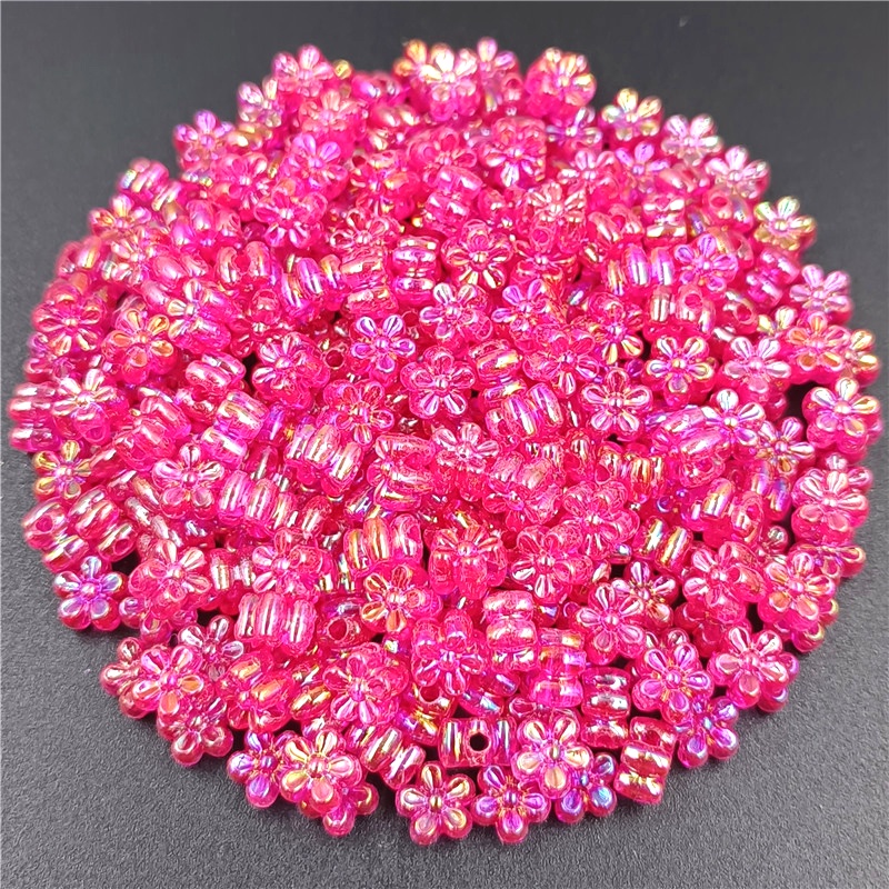 Set 80 Hạt Nhựa Acrylic 7mm Nhiều Hình Dạng Dùng Làm Trang Sức Thủ Công