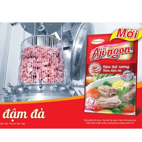 Hạt nêm Aji ngon thịt heo 3kg. Đậm đà vị sườn thịt heo, xương ống.