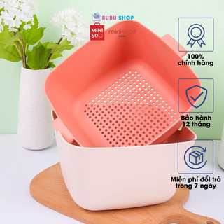 Rỗ nhựa 2 tầng đơn sắc