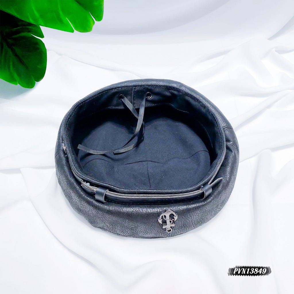 Mũ nồi , mũ beret da nữ đính mỏ neo cá tính - Xinh Xinh Accessories