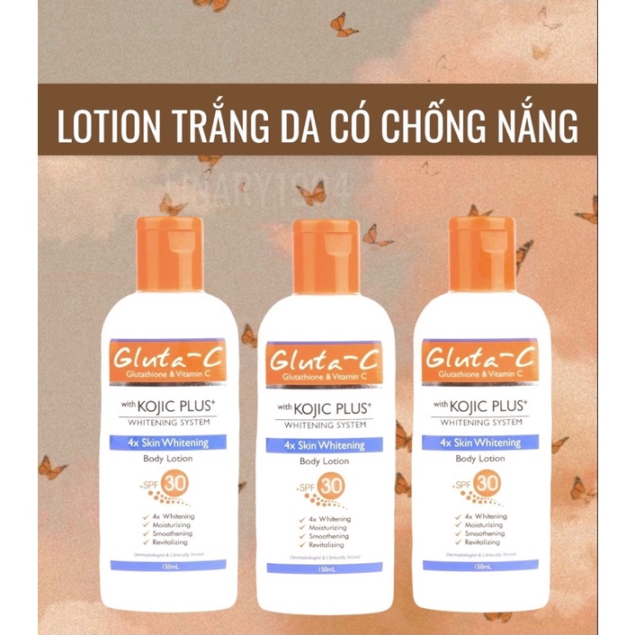 Body Lotion SPF 30+ Kem Dưỡng Thể Trắng Da x4 Gluta-C Kojic Plus+