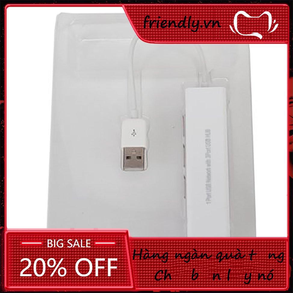 Bộ Chia 3 Cổng Usb 2.0 Sang Lan Ethernet Rj45 Tốc Độ Cao | BigBuy360 - bigbuy360.vn